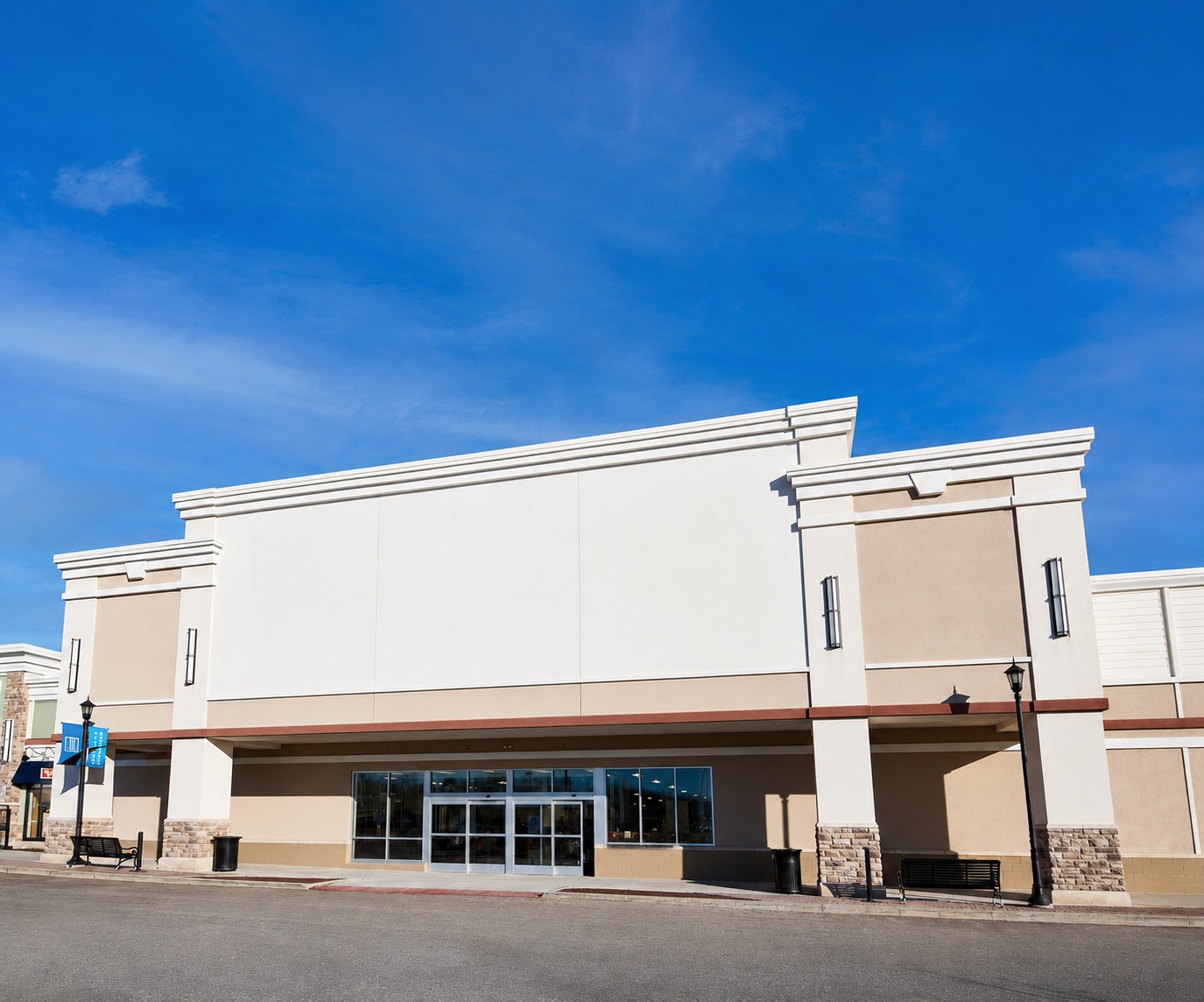 The customer's building before any sign